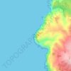 Mappa topografica Cabo da Roca, altitudine, rilievo