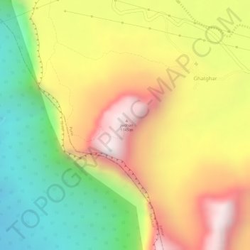 Mappa topografica jivdhan fort, altitudine, rilievo