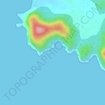 Mappa topografica Turtle rock, altitudine, rilievo