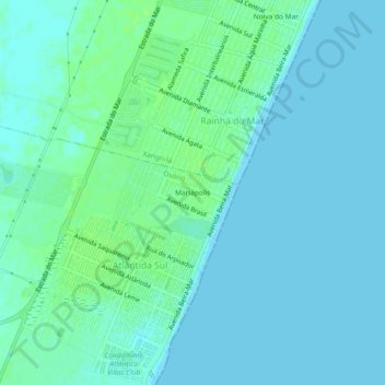 Mappa topografica Mariápolis, altitudine, rilievo
