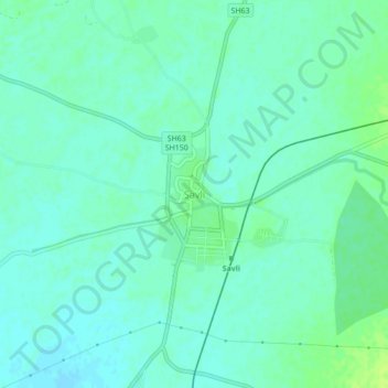 Mappa topografica Savli, altitudine, rilievo