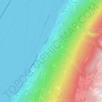 Mappa topografica Campo, altitudine, rilievo