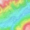 Mappa topografica Rabius, altitudine, rilievo