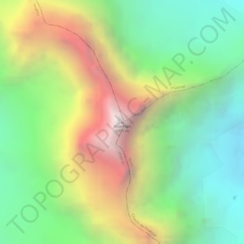 Mappa topografica Huantsan, altitudine, rilievo