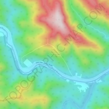 Mappa topografica Louis Point, altitudine, rilievo