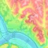 Mappa topografica North Rochester, altitudine, rilievo