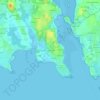 Mappa topografica Kervourden, altitudine, rilievo