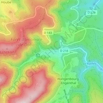 Mappa topografica Engenthal, altitudine, rilievo