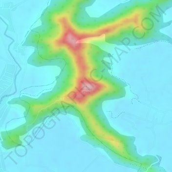 Mappa topografica Heingang Ching, altitudine, rilievo