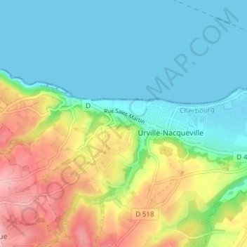 Mappa topografica Hameau Capelle, altitudine, rilievo