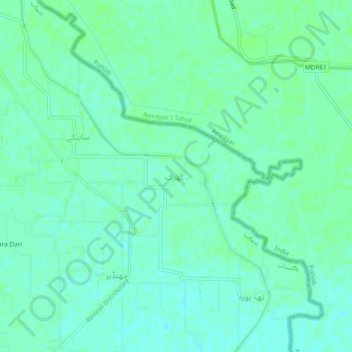 Mappa topografica Kharak, altitudine, rilievo