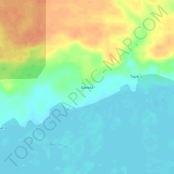 Mappa topografica Goveia, altitudine, rilievo