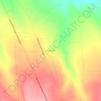 Mappa topografica Mamithí, altitudine, rilievo