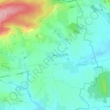 Mappa topografica Boissé, altitudine, rilievo
