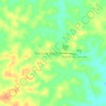 Mappa topografica Centro do José Rodrigues, altitudine, rilievo