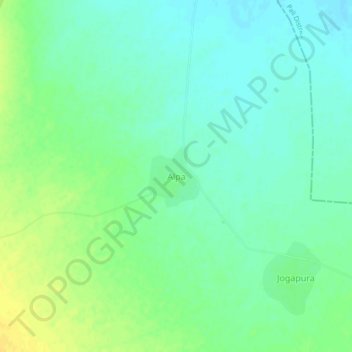 Mappa topografica Alpa, altitudine, rilievo