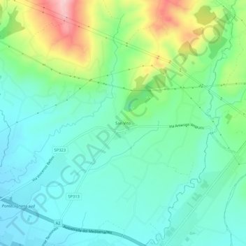 Mappa topografica San Vito, altitudine, rilievo