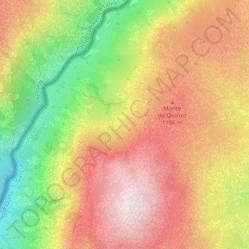 Mappa topografica As Grallas do Quinxo, altitudine, rilievo