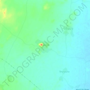Mappa topografica Deomali, altitudine, rilievo