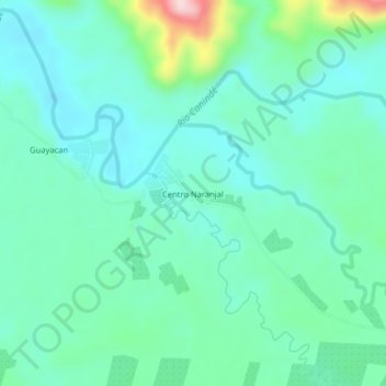 Mappa topografica Centro Naranjal, altitudine, rilievo