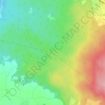 Mappa topografica La Pierre Signée, altitudine, rilievo
