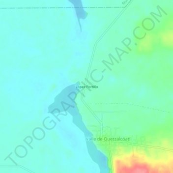 Mappa topografica López Portillo, altitudine, rilievo