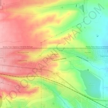 Mappa topografica Candelas, altitudine, rilievo