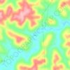 Mappa topografica Delta, altitudine, rilievo