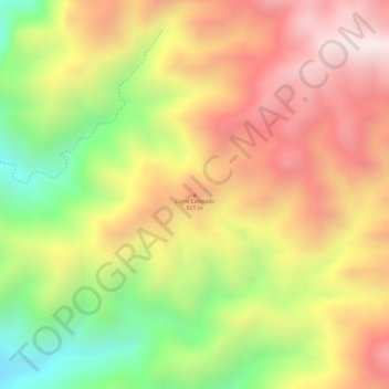 Mappa topografica Cerro Colorado, altitudine, rilievo