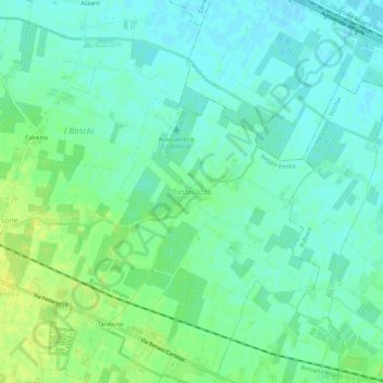 Mappa topografica Castellazzo, altitudine, rilievo