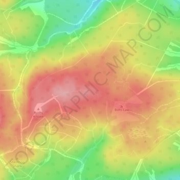 Mappa topografica Robin's Knowe, altitudine, rilievo