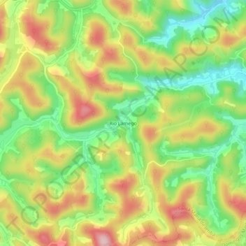 Mappa topografica Rio Lamego, altitudine, rilievo