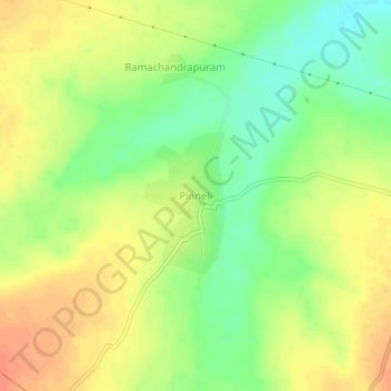 Mappa topografica Pinneli, altitudine, rilievo