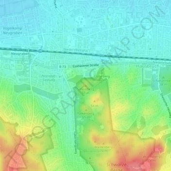 Mappa topografica Scheinberg, altitudine, rilievo