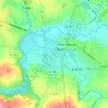 Mappa topografica La Petite Mazure, altitudine, rilievo