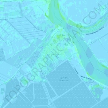 Mappa topografica Salin-de-Giraud, altitudine, rilievo