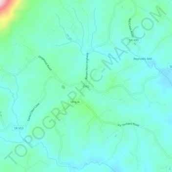 Mappa topografica Critz, altitudine, rilievo