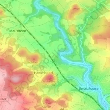 Mappa topografica Niesaß, altitudine, rilievo