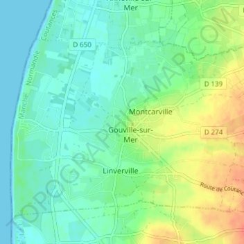 Mappa topografica La Grande Jeannerie, altitudine, rilievo