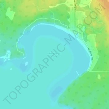 Mappa topografica Providence Bay, altitudine, rilievo