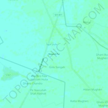 Mappa topografica Wasand Pur, altitudine, rilievo