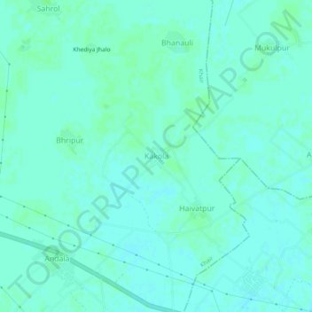 Mappa topografica Kakola, altitudine, rilievo