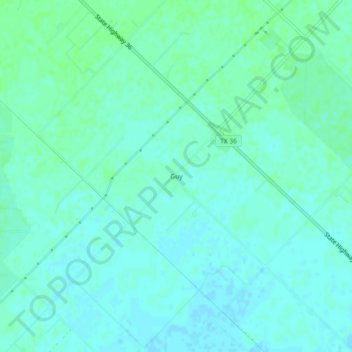 Mappa topografica Guy, altitudine, rilievo