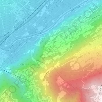 Mappa topografica Les Condémines, altitudine, rilievo