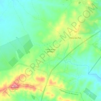 Mappa topografica Casas Novas de Marés, altitudine, rilievo