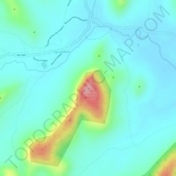 Mappa topografica Morro do Cruzeiro, altitudine, rilievo