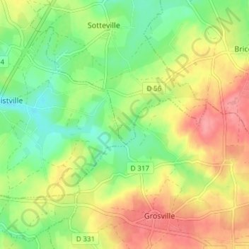 Mappa topografica Maticat, altitudine, rilievo