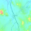 Mappa topografica Bloomsbury, altitudine, rilievo