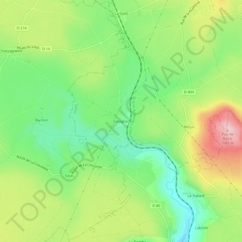 Mappa topografica Salvignac, altitudine, rilievo