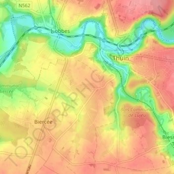 Mappa topografica La Maladrie, altitudine, rilievo